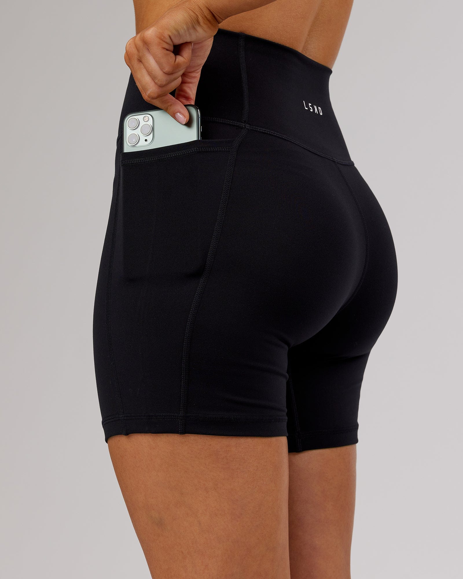 Fusion Mid Short Tights - Black | LSKD