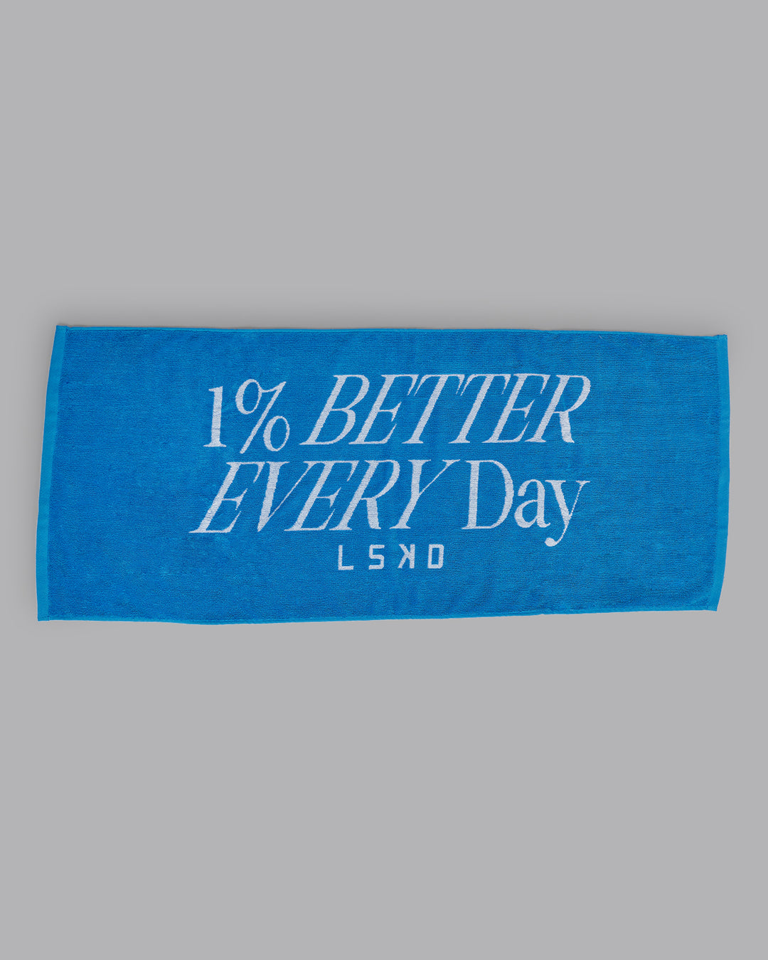 1% Better Every Day Cotton Towel 50x115cm - Azure Blue-White