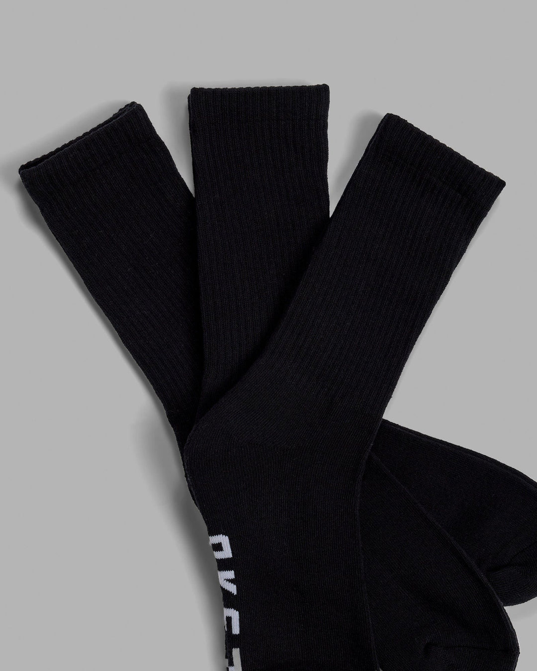 Essential 3 Pack Crew Socks - Black