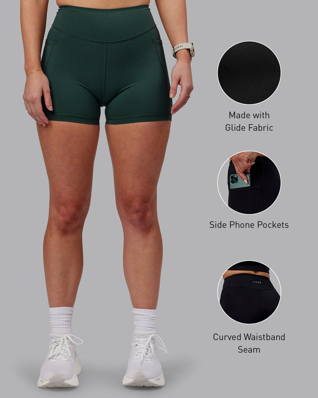 Woman wearing Elite X-Shorts - Vital Green