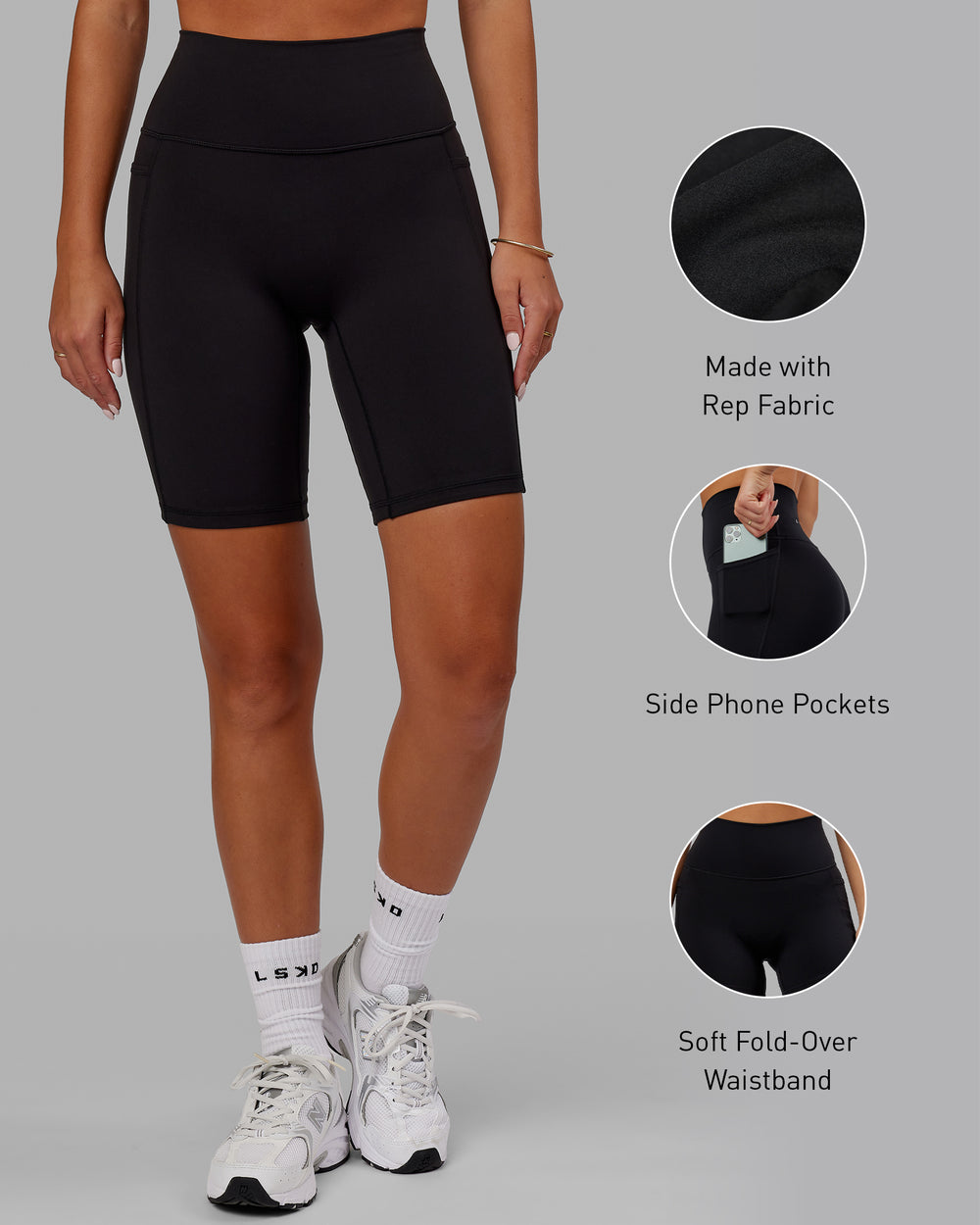 Woman wearing Fusion Bike Short - Black