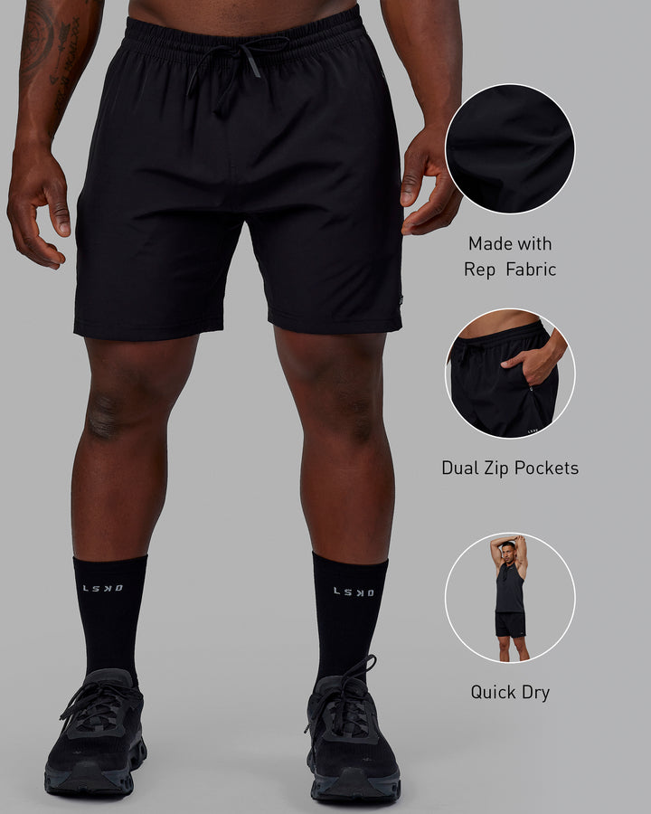 Rep 7&quot; Performance Shorts - Black-White
