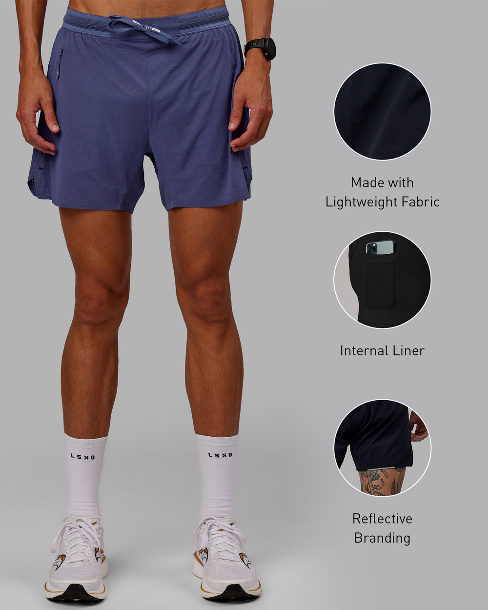 UltraAir 5" Lined Performance Shorts - Future Dusk-Reflective