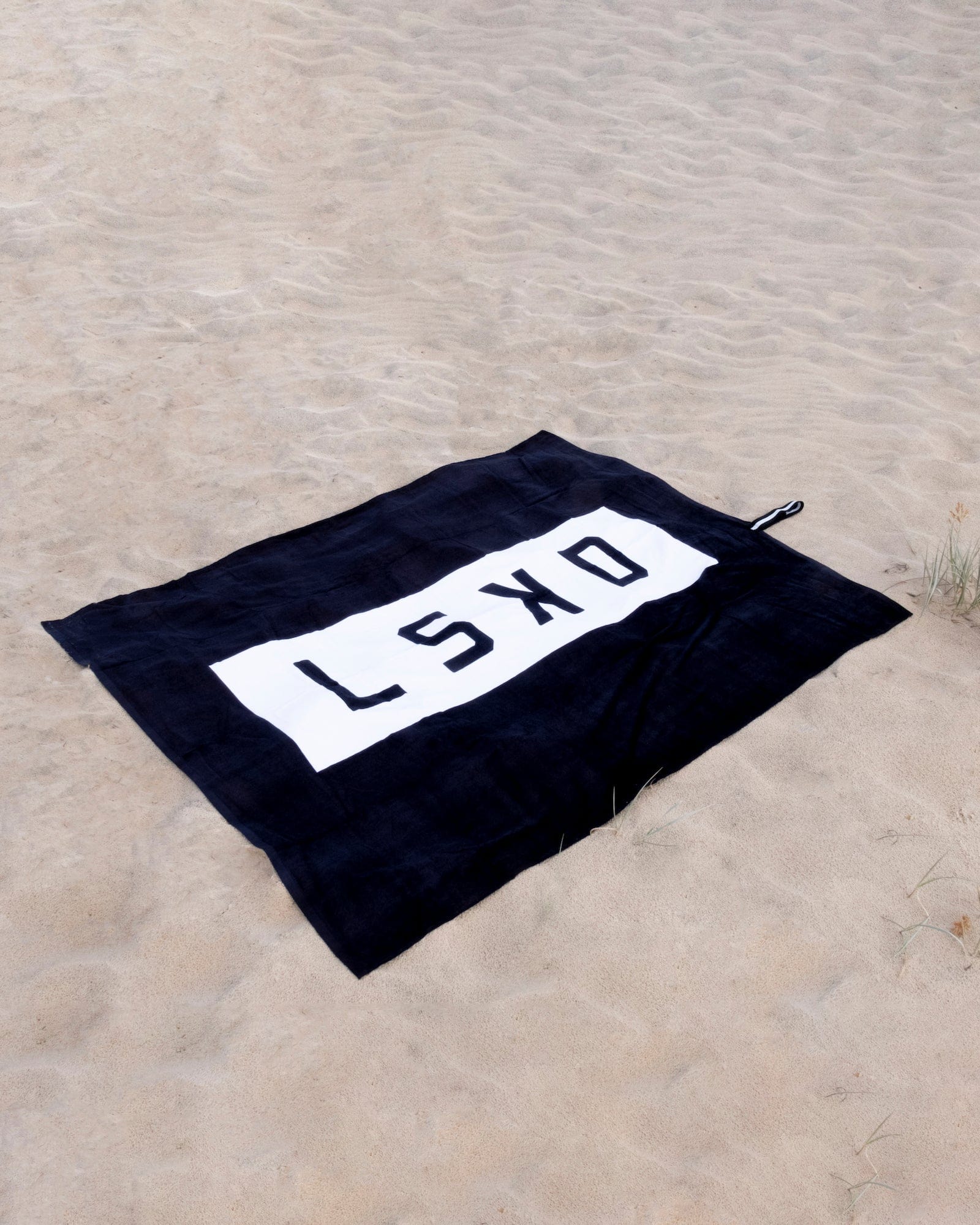 Black and best sale white beach towel