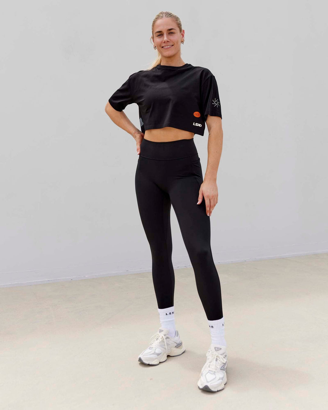 Millennium FLXCotton Cropped Tee - Black