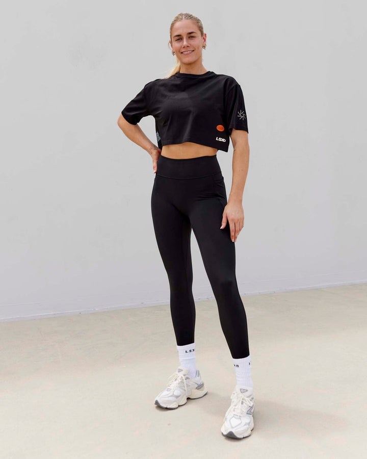 Millennium FLXCotton Cropped Tee - Black
