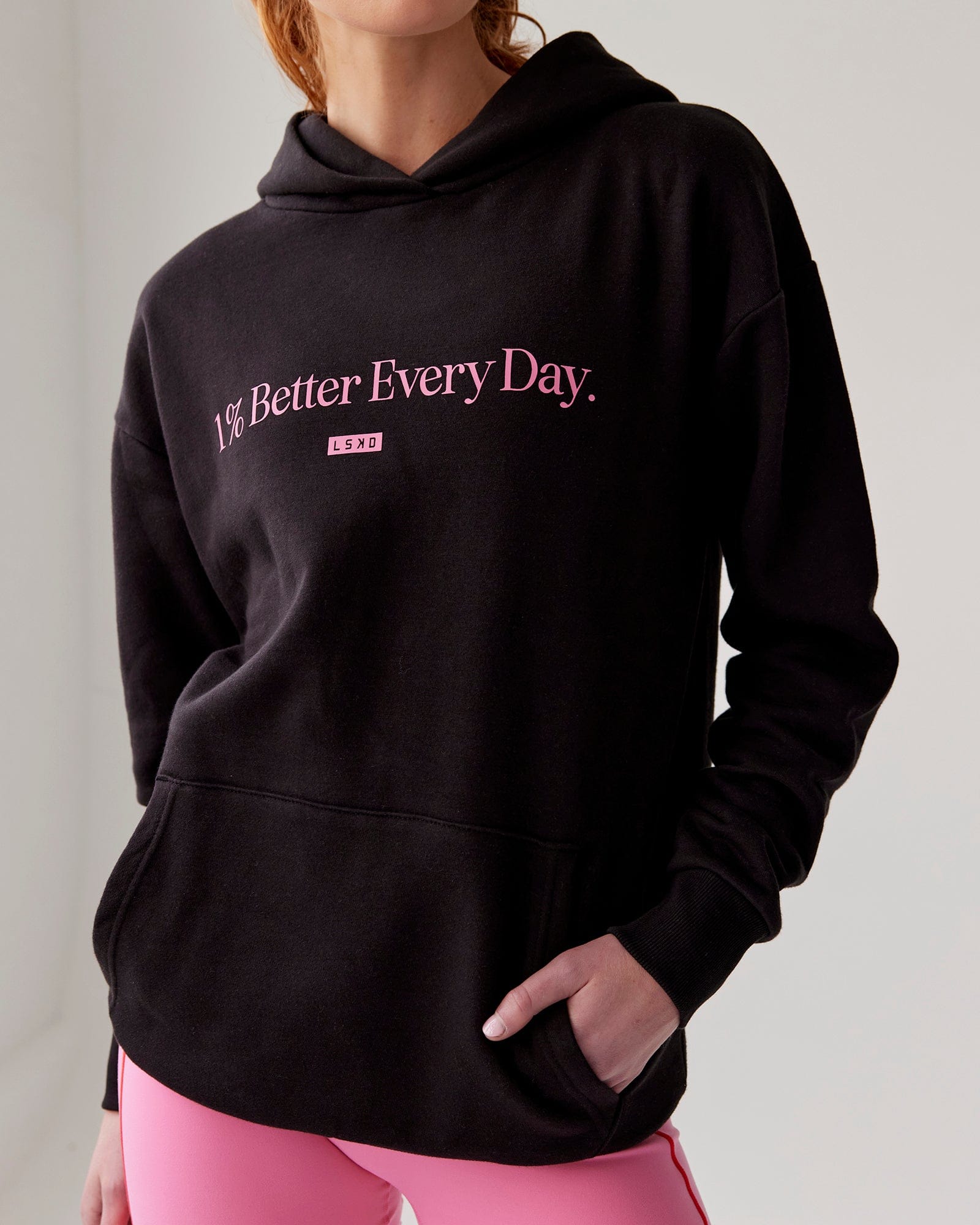 Black and pink outlet hoodie