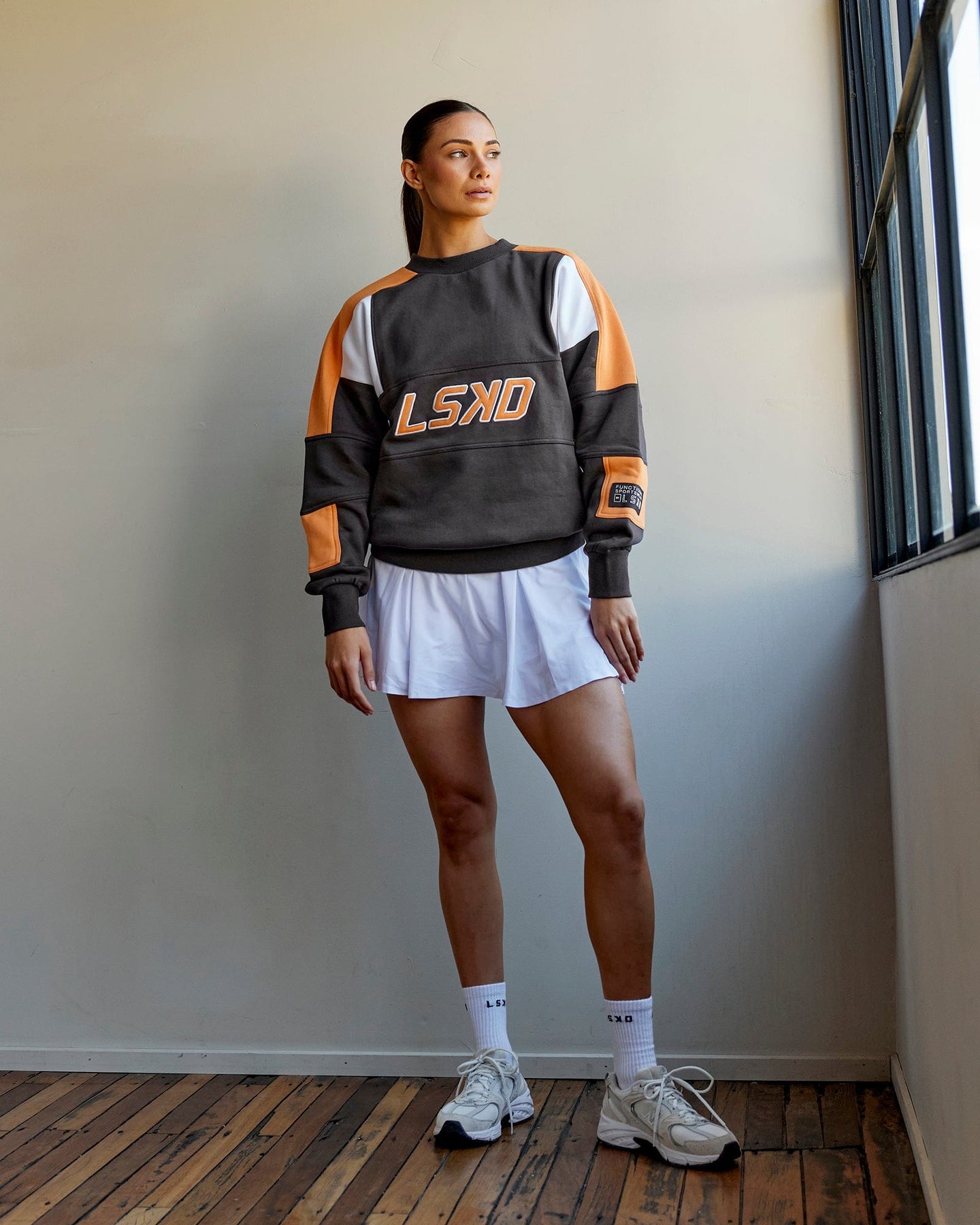 Unisex Slam Sweater Oversize - Asphalt-Tangerine – LSKD