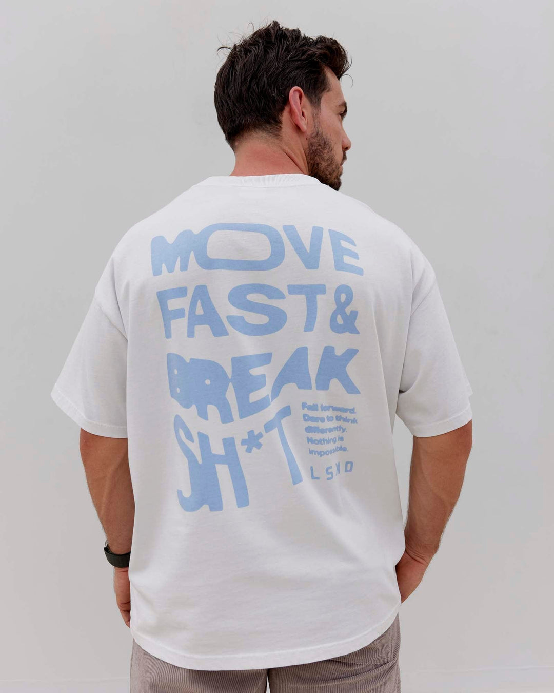 Unisex Washed Move Fast Heavyweight Tee Oversize - Lunar Rock-Windsurfer