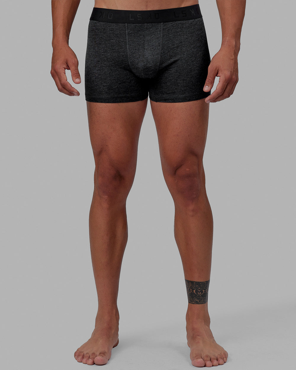 Man wearing Daily Trunks Single Pack - Heather Black