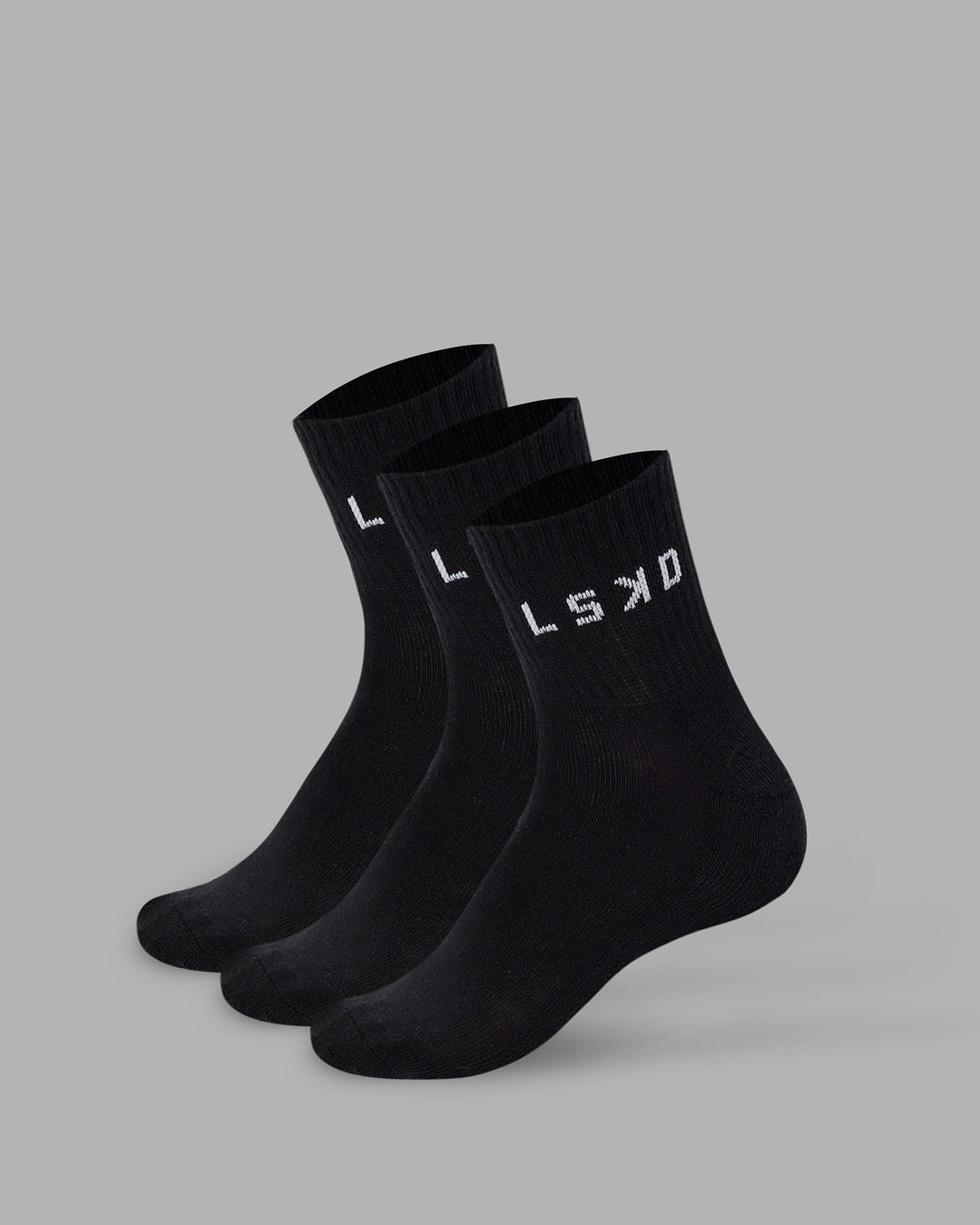 Daily 3 Pack Quarter Sock - Black-White