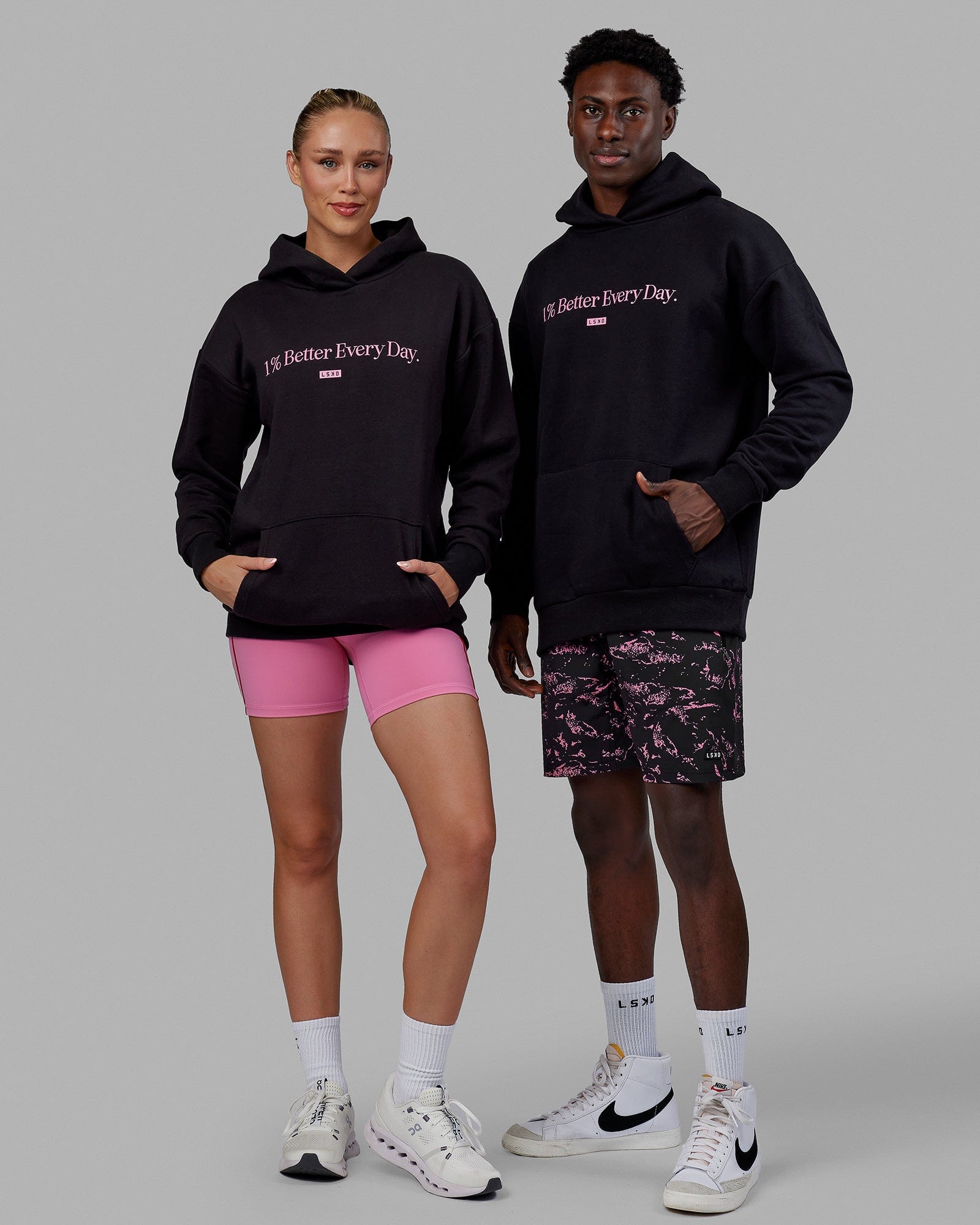 Black and on sale pink hoodie