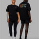 Duo wearing Unisex VS6 FLXCotton Tee Oversize - Pride-Black
