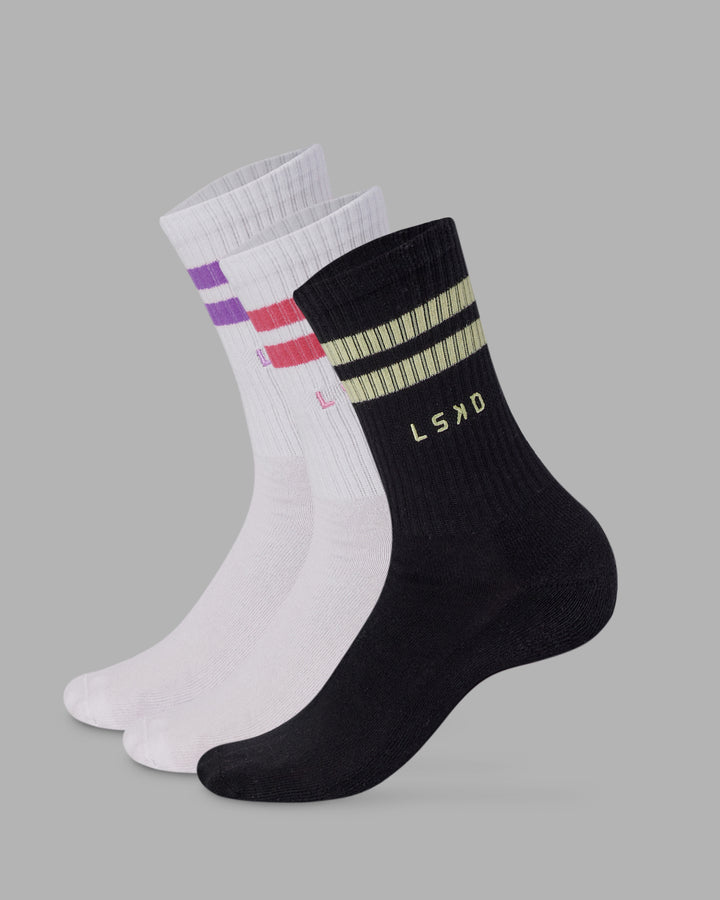 Heritage 3 Pack Crew Sock - Multi-Energy
