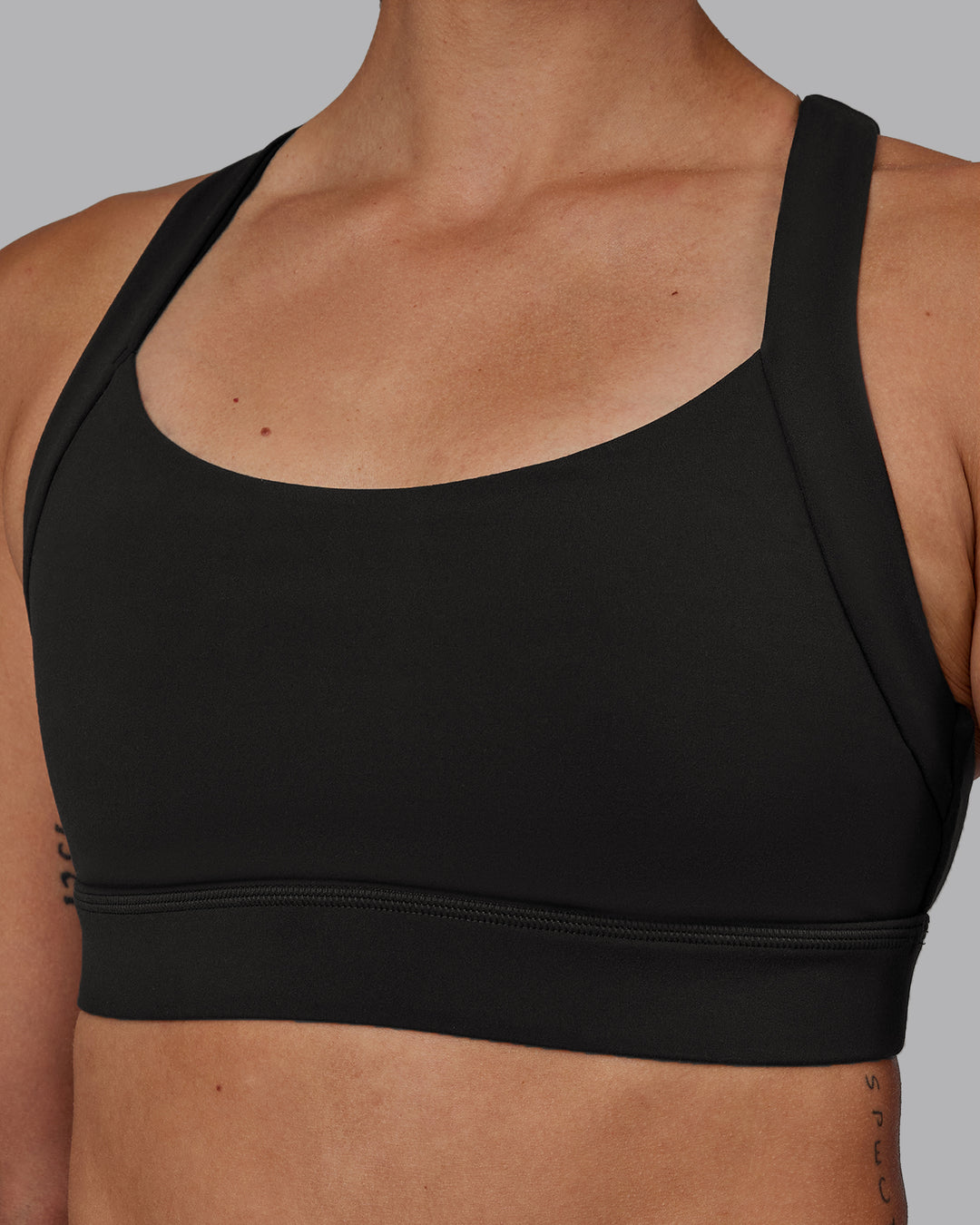 Women Wearing Advance Sports Bra - Pirate Black