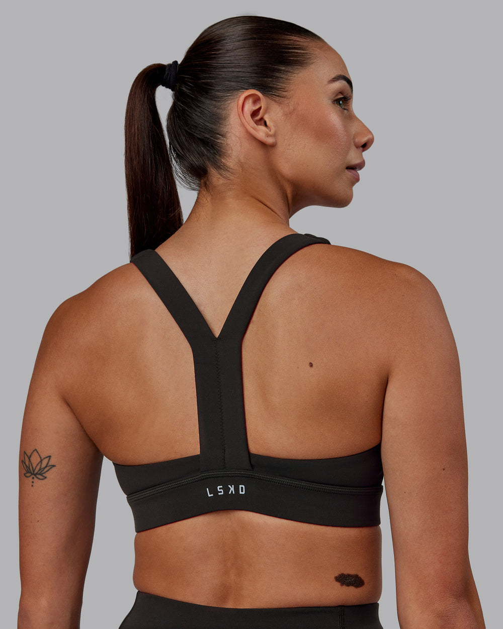 Women Wearing Advance Sports Bra - Pirate Black