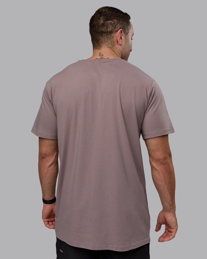 Man wearing Base FLXCotton Tee - Greyish Purple
