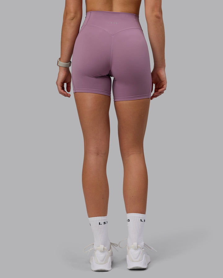 Woman wearing Blaze Mid-Length Shorts - Grape
