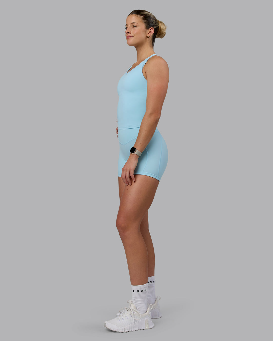 Woman wearing Blaze X-Shorts - Crystal Blue