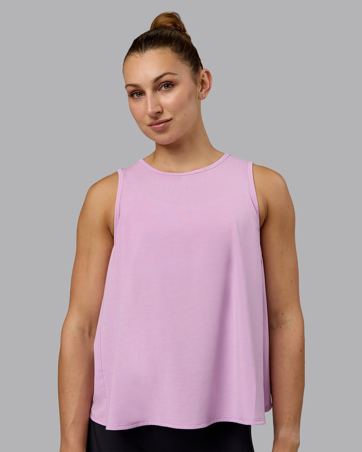 Woman wearing Breeze Training Tank - Pastel Orchid
