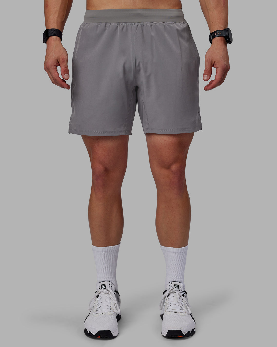 Man wearing Challenger 6&quot; Performance Shorts - Storm Front