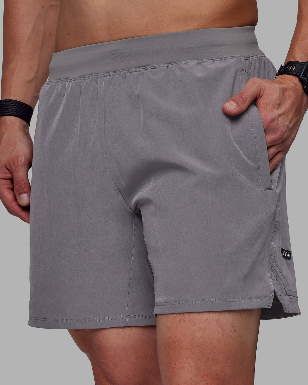 Man wearing Challenger 6&quot; Performance Shorts - Storm Front