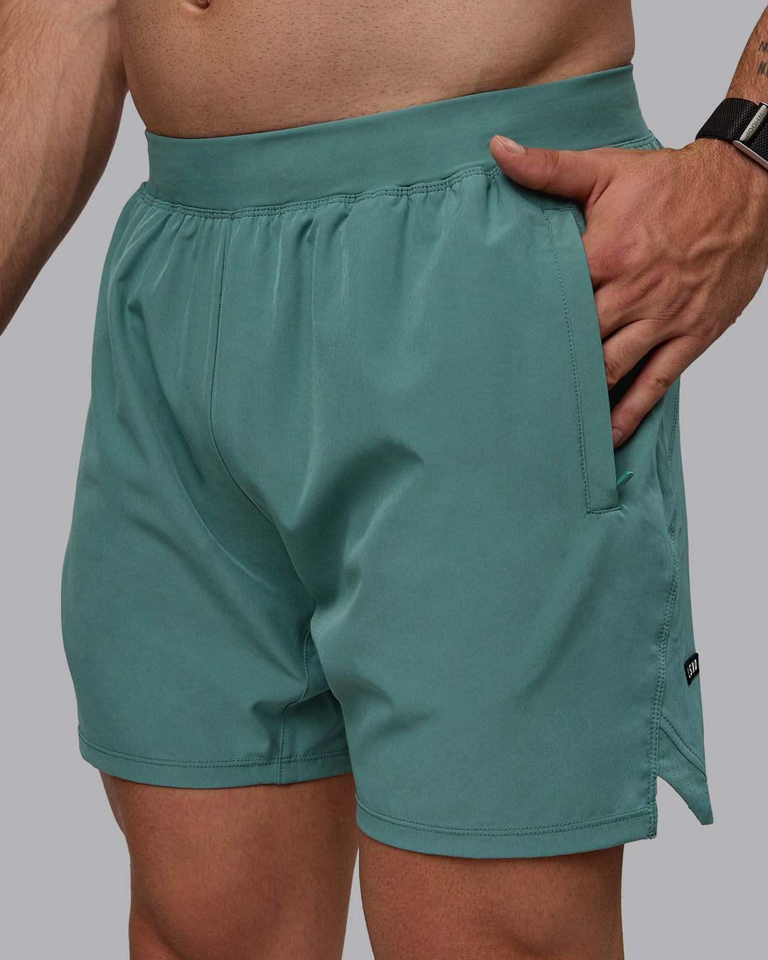 Man wearing Challenger 6&quot; Performance Shorts - Sagebrush