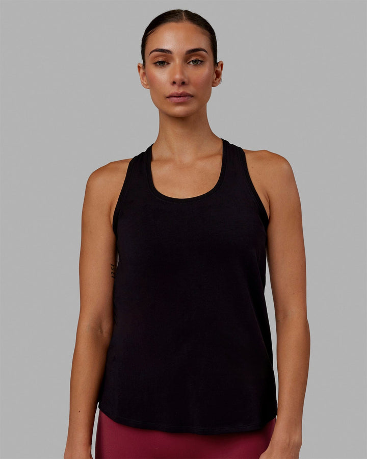 Woman wearing Charge PimaFLX-Lite Active Tank - Black