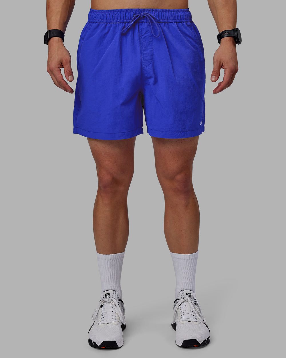 Man wearing Classic 5" Shorts - Power Cobalt