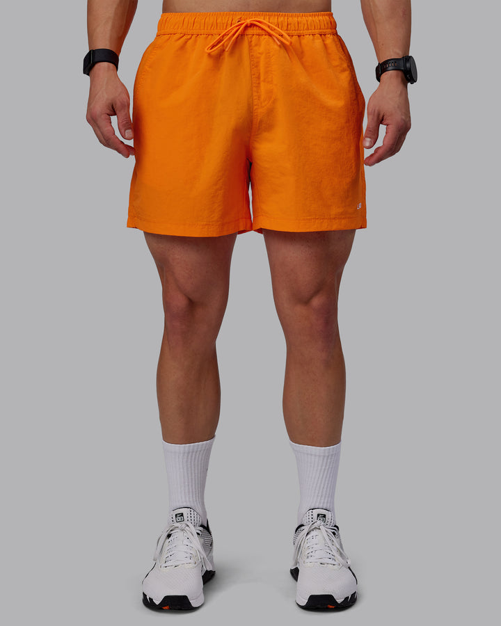 Man wearing Classic 5&quot; Shorts - Vibrant Orange
