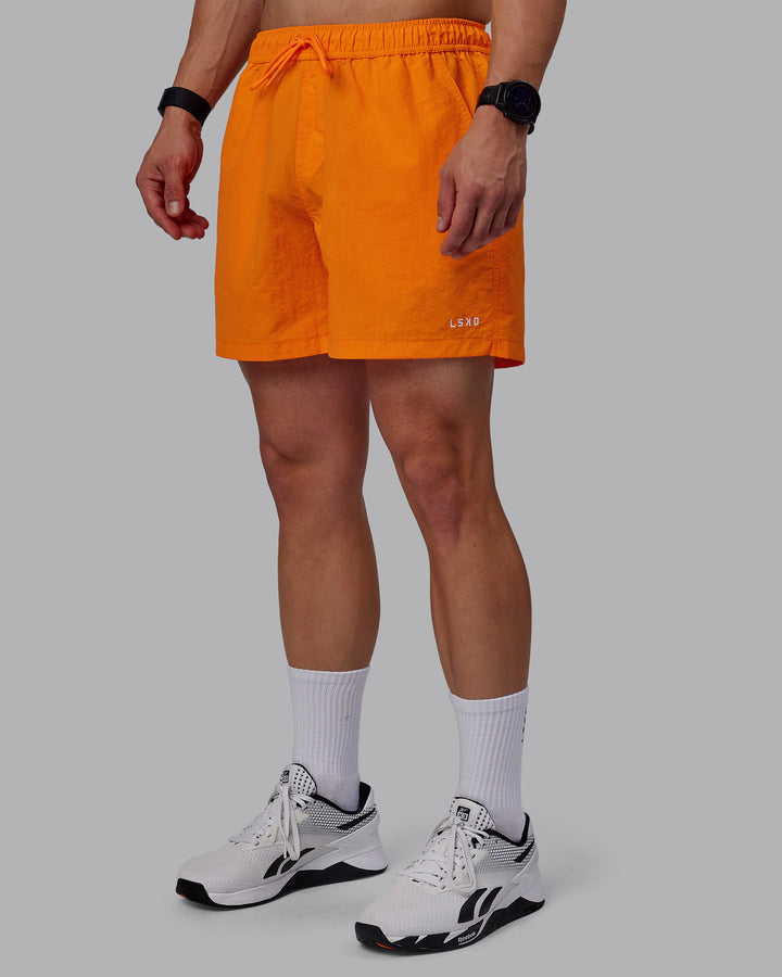 Man wearing Classic 5&quot; Shorts - Vibrant Orange
