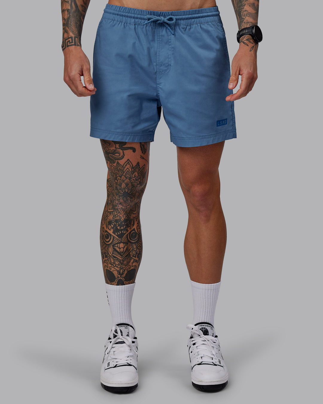 Man wearing Daily 5&quot; Shorts - Elemental Blue