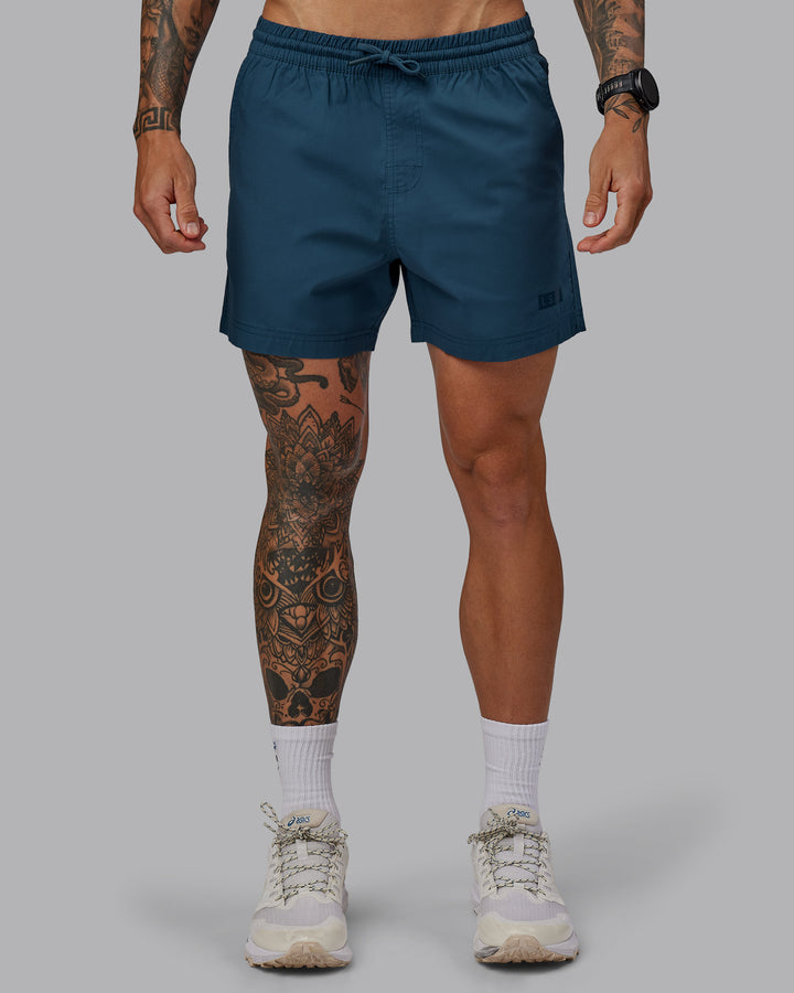 Man wearing Daily 5&quot; Shorts - Indigo
