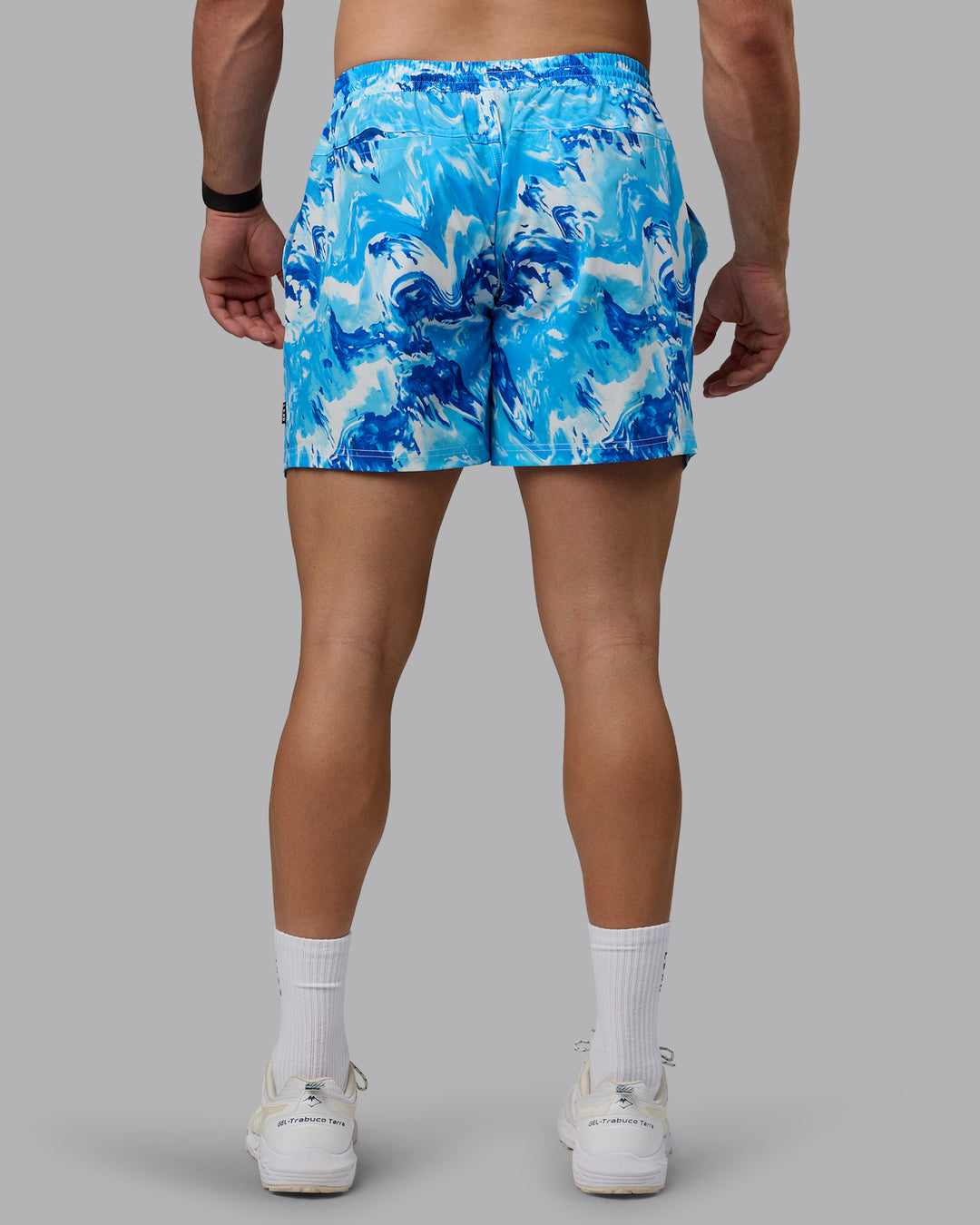 Man wearing Daily 5&quot; Swim Shorts - React Blue-Cockatoo