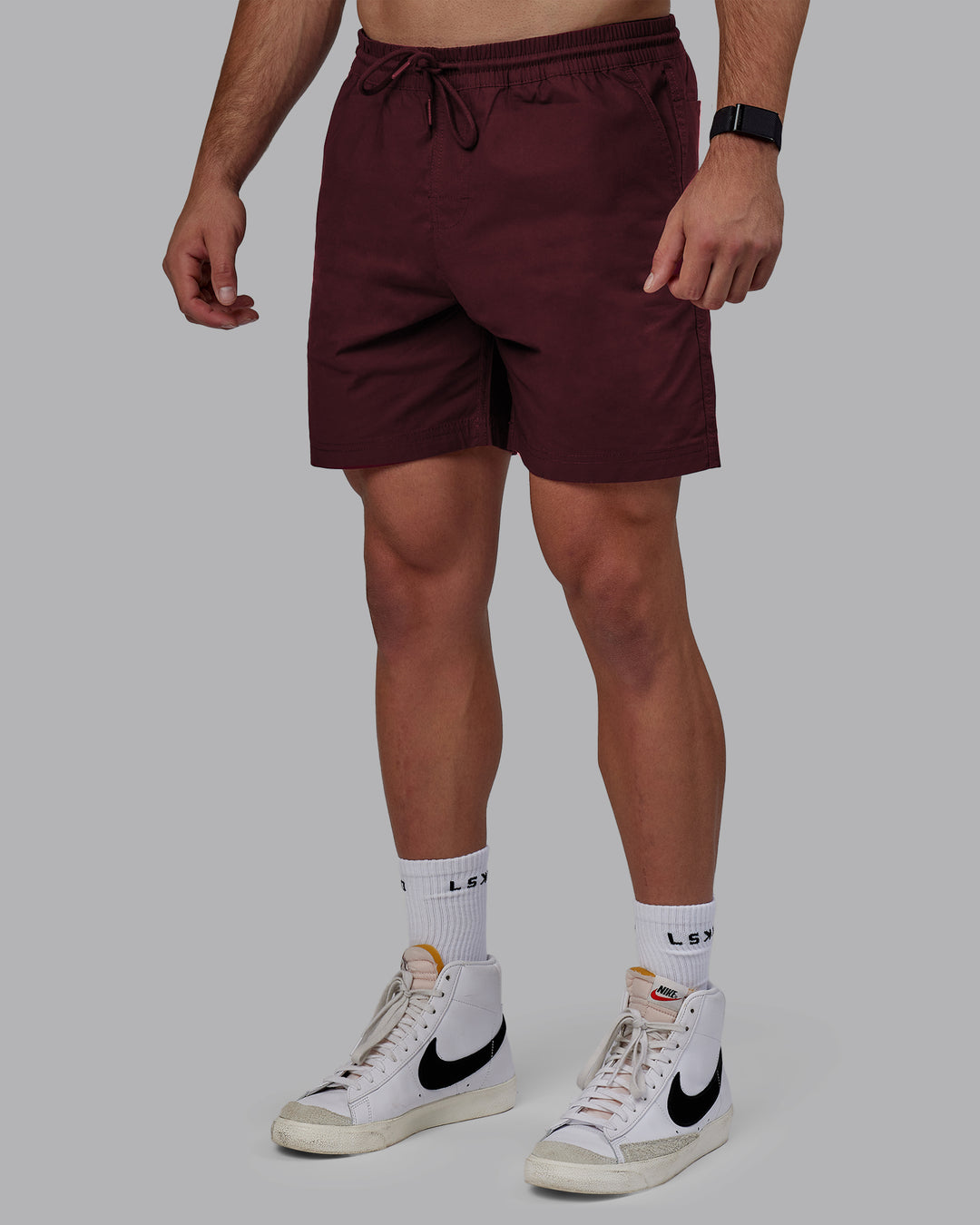 Man wearing Daily Shorts - Dark Cherry