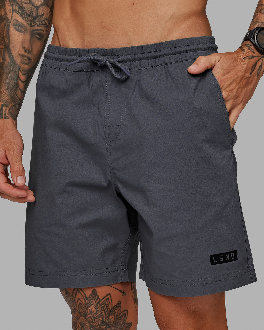 Man wearing Daily 7&quot; Shorts - Dark Storm