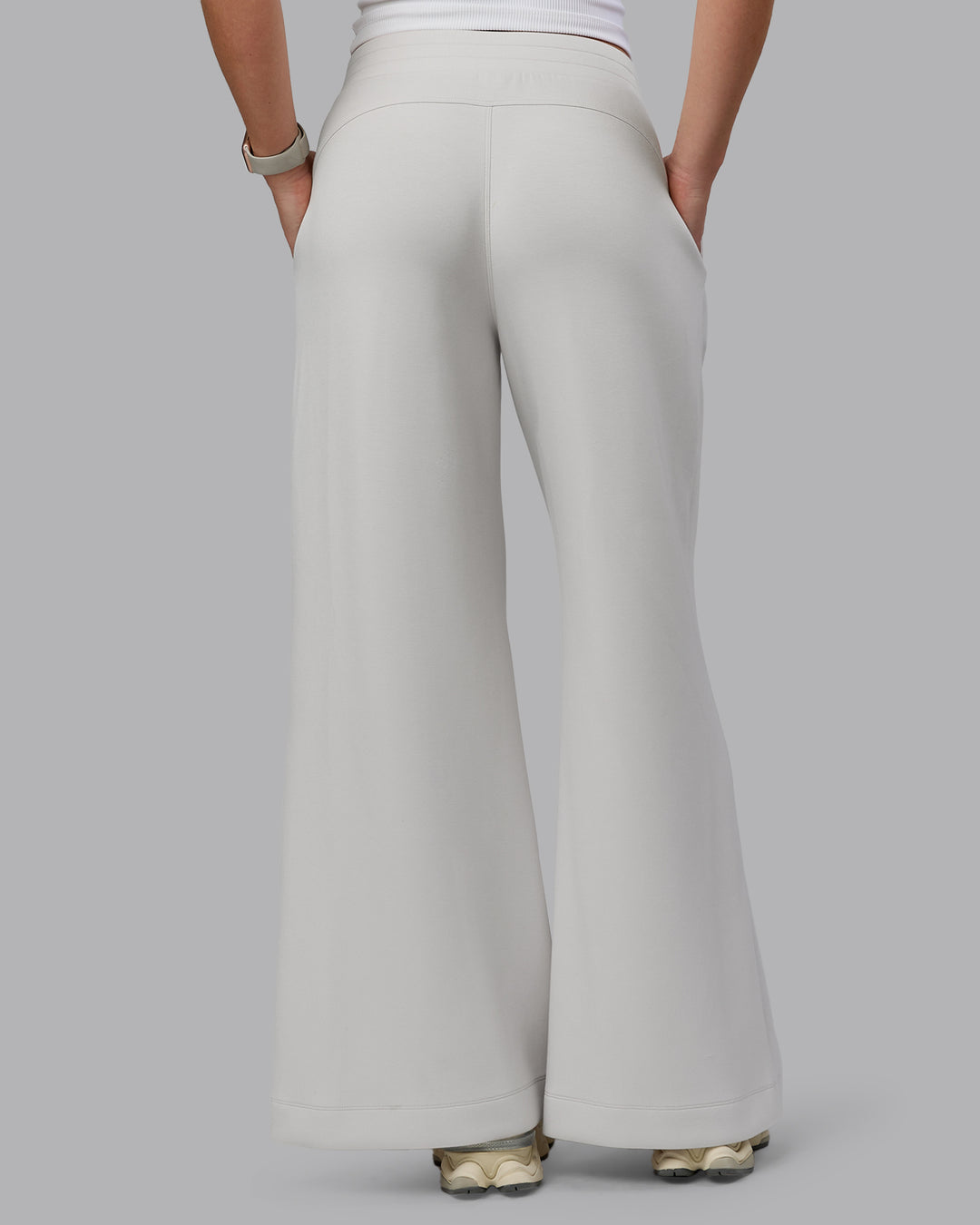 Woman wearing Elevate SoftTouch Wide Leg Pants - Clay-Clay