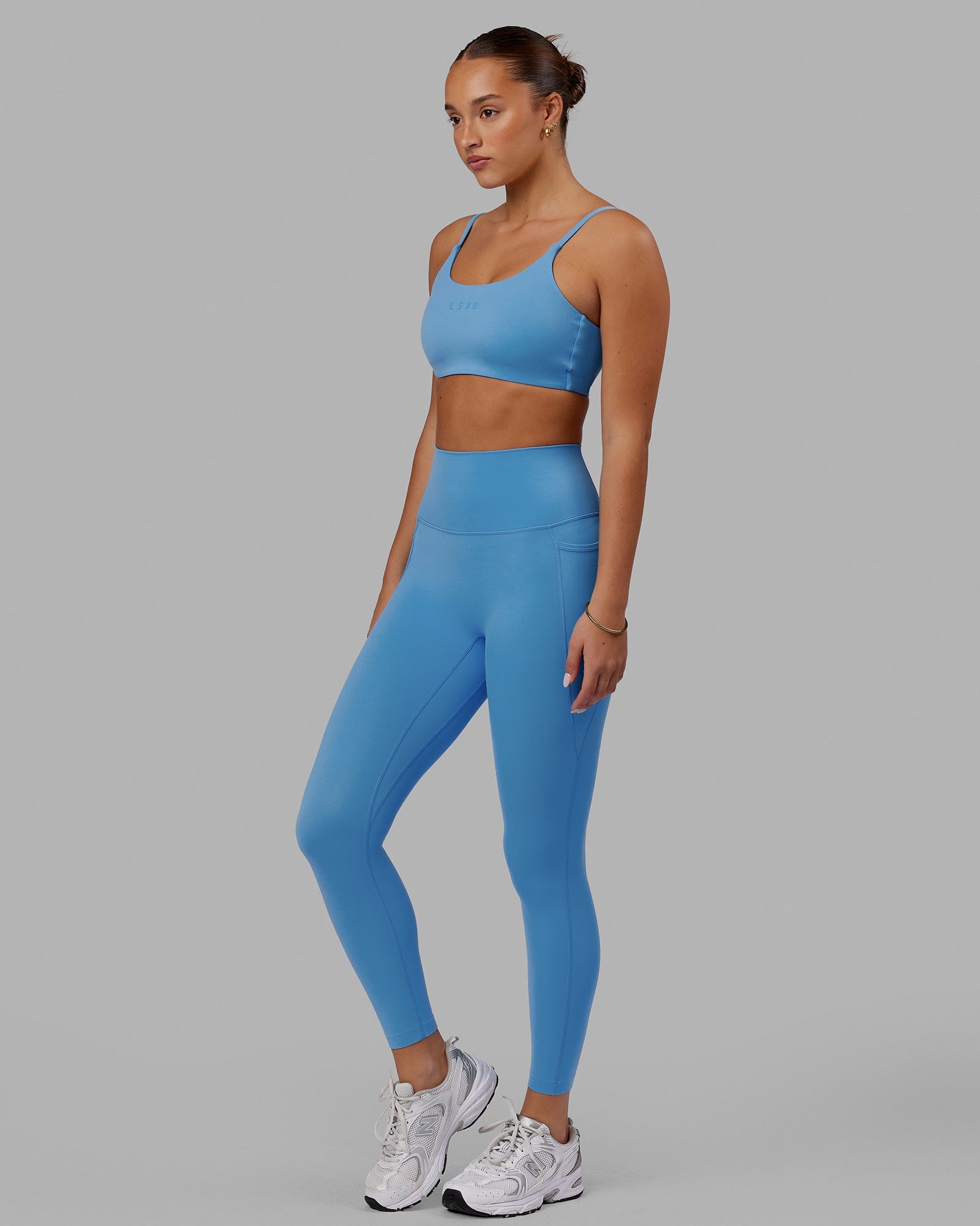 Monki sports leggings in light blue (part of a set) | ASOS