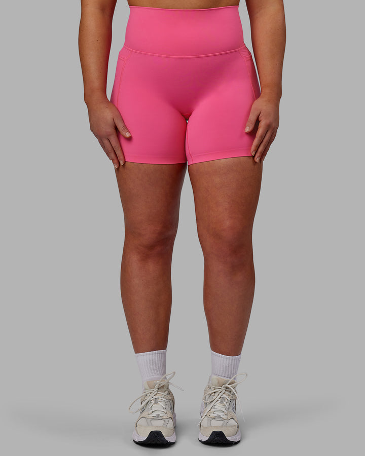 Elixir Mid Short Tights with Pockets - Carmine Rose
