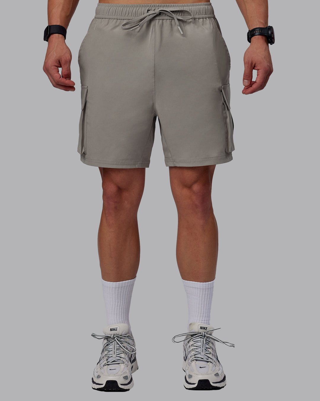 Man wearing Energy Stretch Performance Cargo Shorts - Elephant