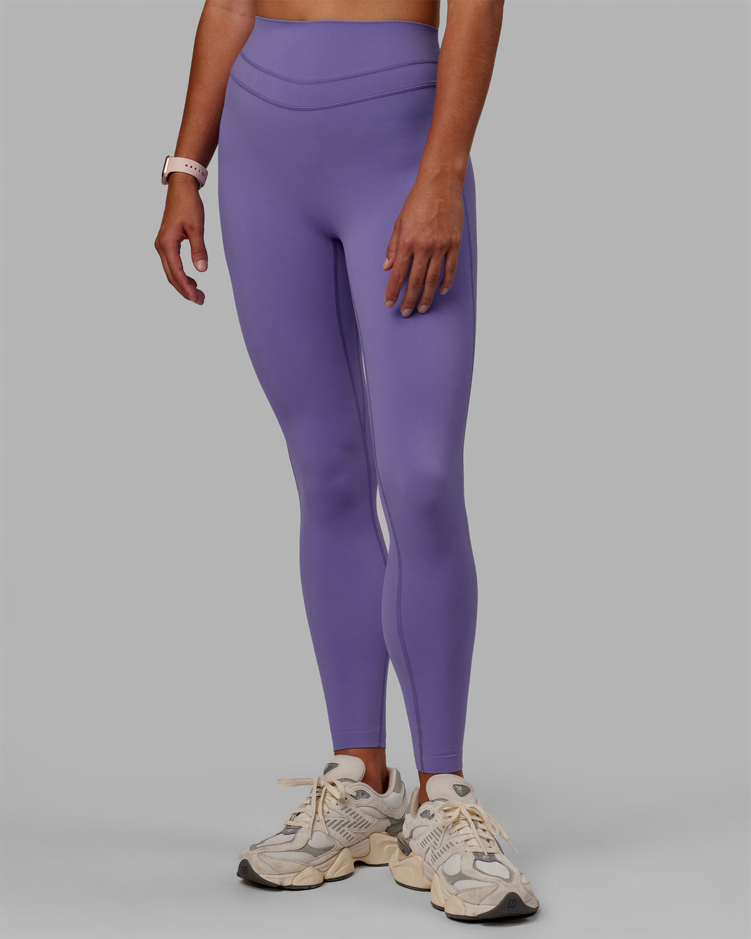 Woman wearing Enhance Full Length Tights - Dahlia Purple