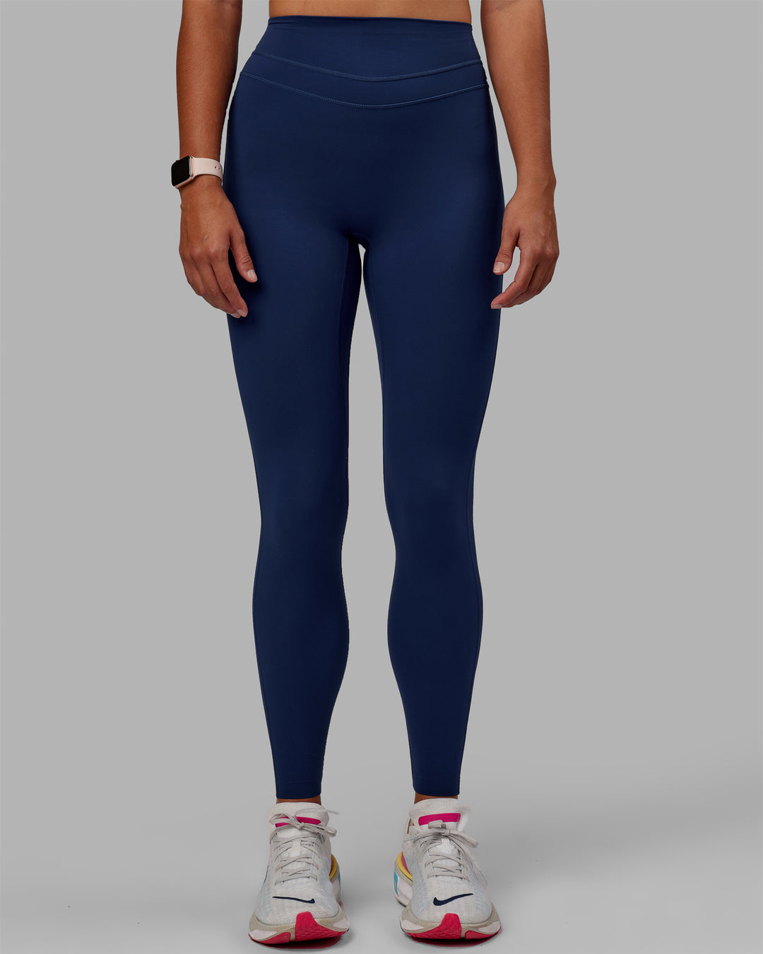 Woman wearing Enhance Full Length Tight - Midnight Blue