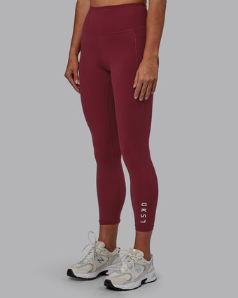 Flux 7/8 Length Tights - Cranberry