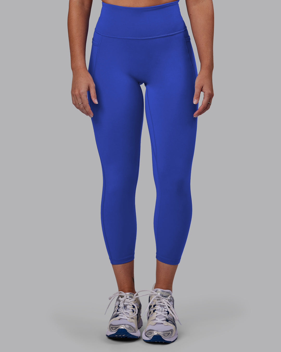 Woman wearing Fusion 7/8 Length Tights - Power Cobalt