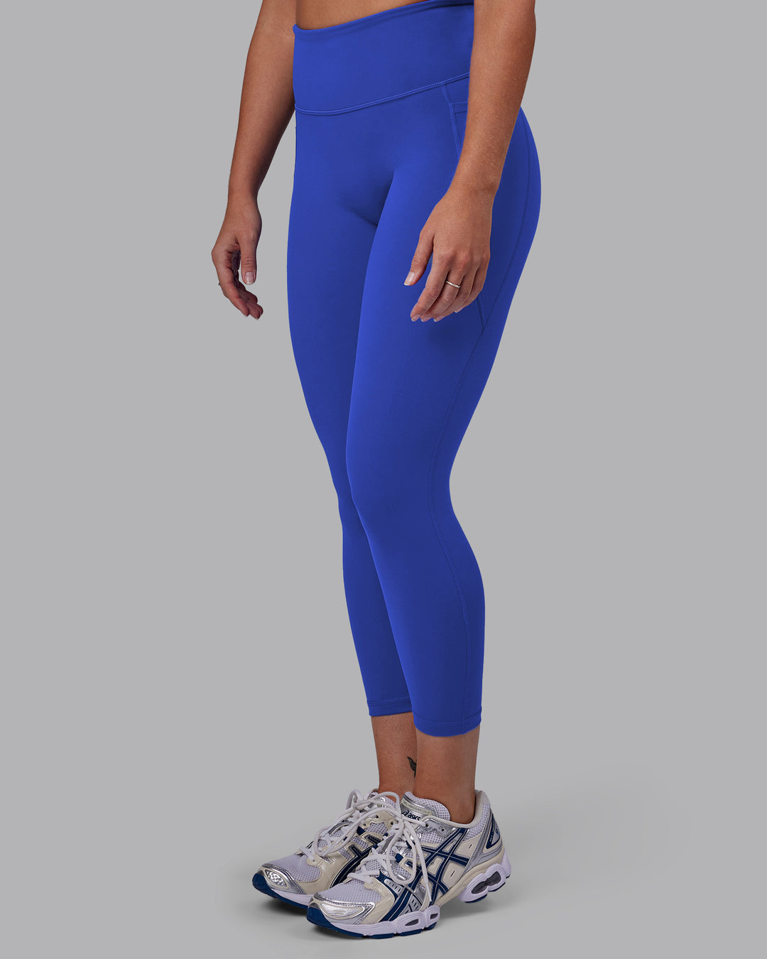 Woman wearing Fusion 7/8 Length Tights - Power Cobalt