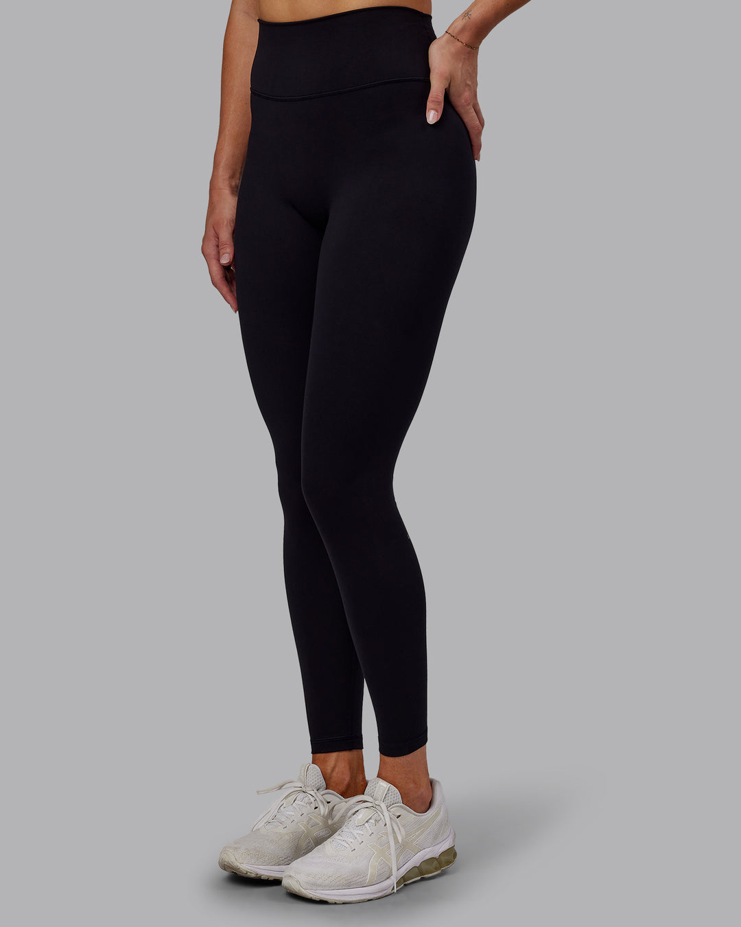 Woman wearing Fusion Full Length Tights - Black No Pockets