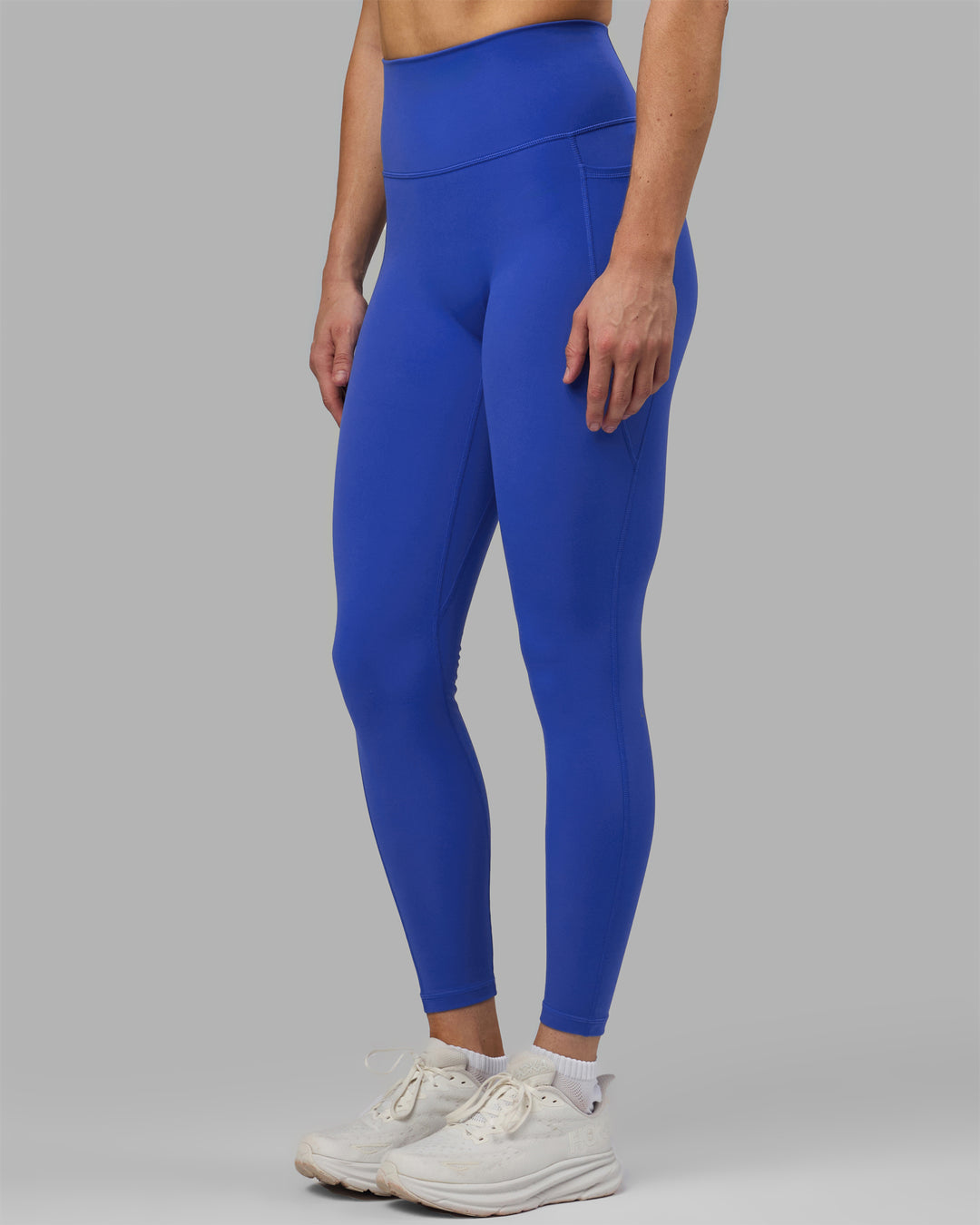 Woman wearing Fusion Full Length Tights - Power Cobalt