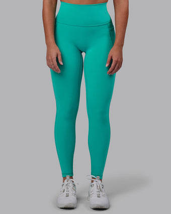 Fusion Full Length Tights - Turquoise Tide