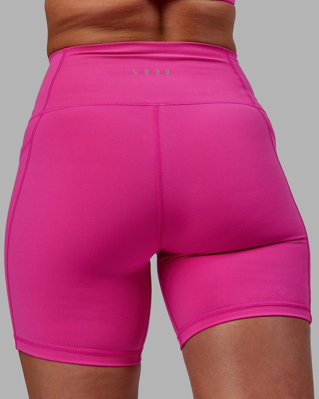 Woman wearing Fusion Mid Short Tights - Fuchsia Pink