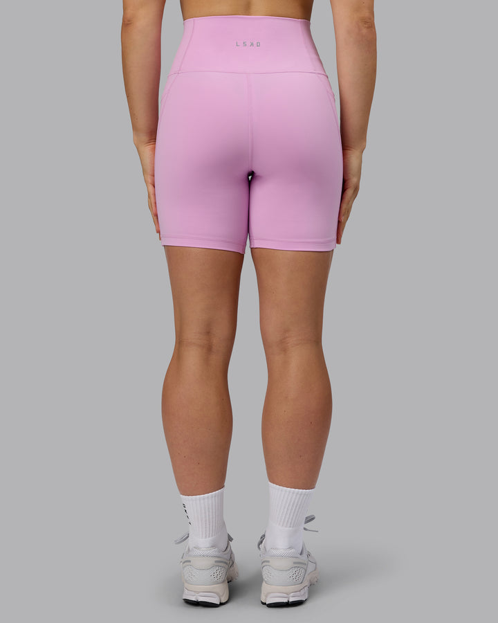 Woman wearing Fusion Mid Short Tights - Pastel Orchid
